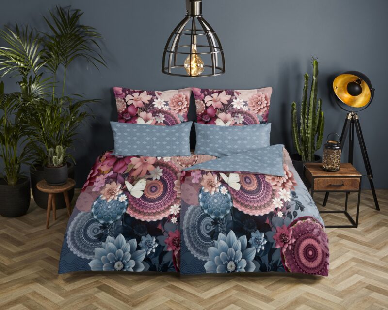 HIP Satijnen dekbedovertrek  "Asher" - Multi