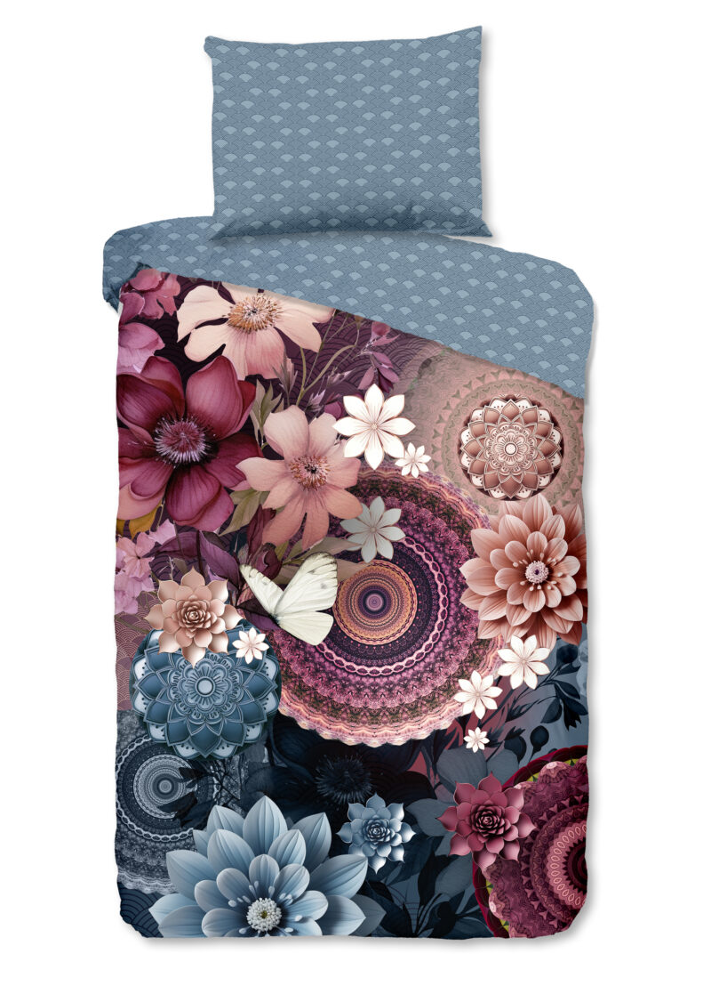 HIP Dekbedovertrek "mandalas & bloemen" - Multi - (140x200 cm) - Katoen Satijn