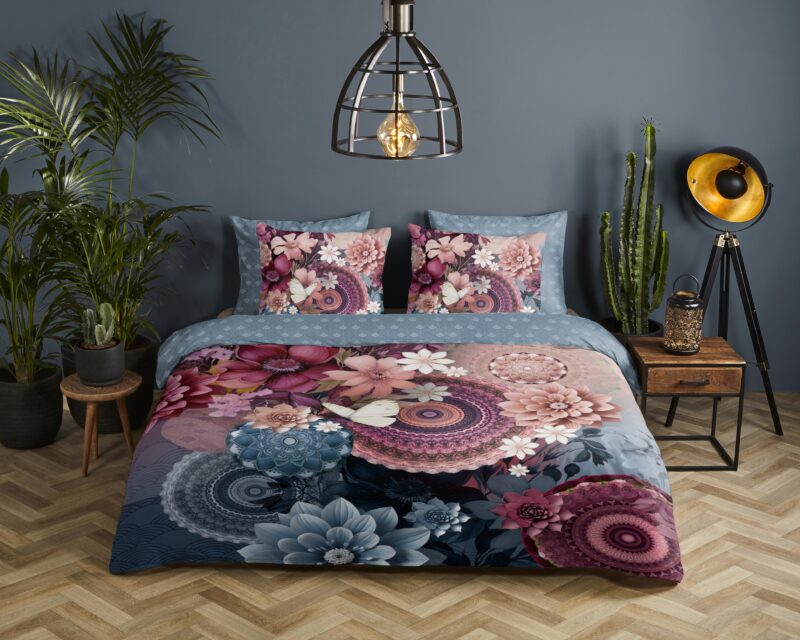 HIP Satijnen dekbedovertrek  "Asher" - Multi