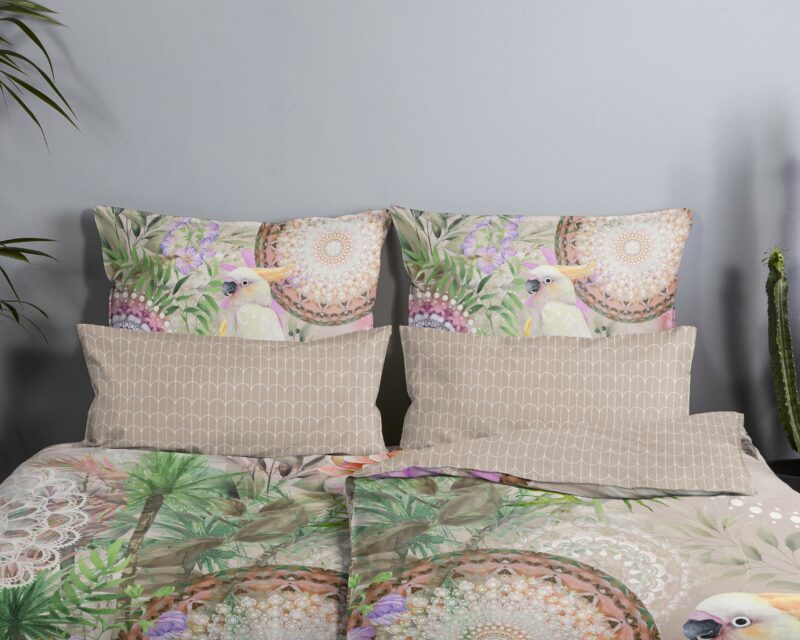 HIP Satijnen dekbedovertrek  "Indah" - Zand