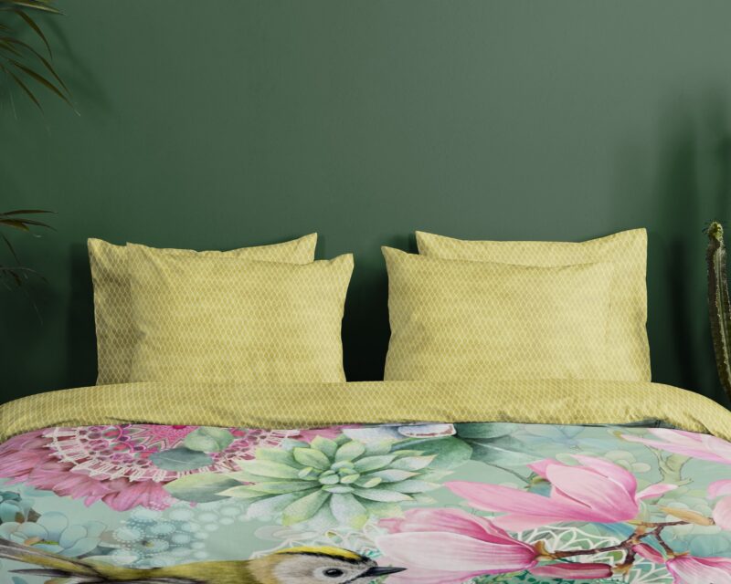 HIP Satijnen dekbedovertrek  "Xabine" - Groen