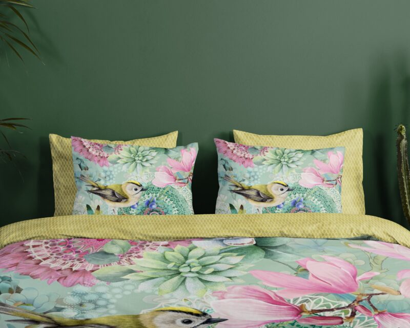 HIP Satijnen dekbedovertrek  "Xabine" - Groen