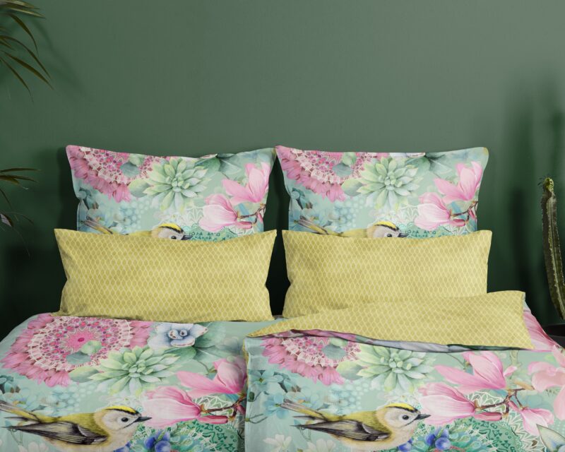 HIP Satijnen dekbedovertrek  "Xabine" - Groen