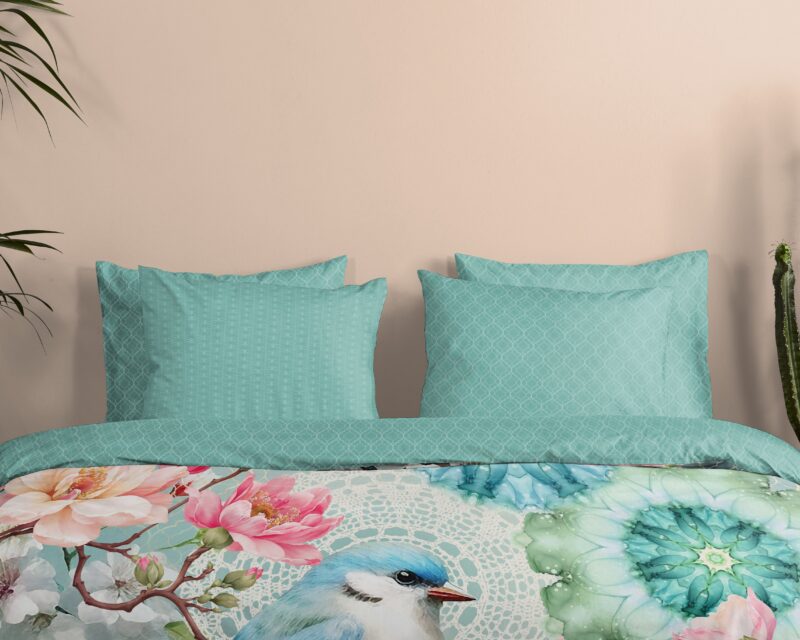 HIP Satijnen dekbedovertrek  "Eldisa" - Mint