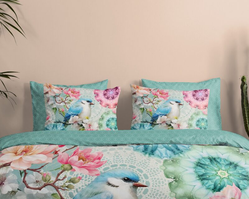 HIP Satijnen dekbedovertrek  "Eldisa" - Mint