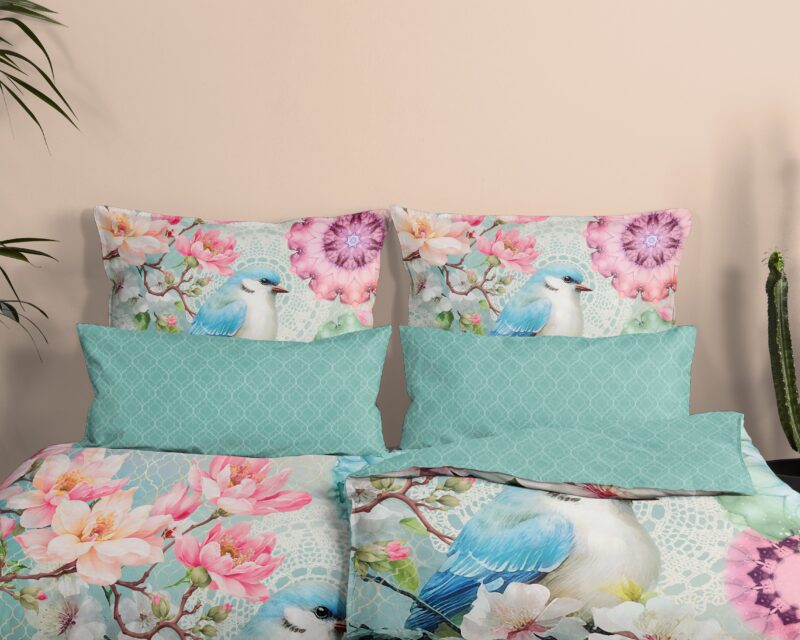 HIP Satijnen dekbedovertrek  "Eldisa" - Mint