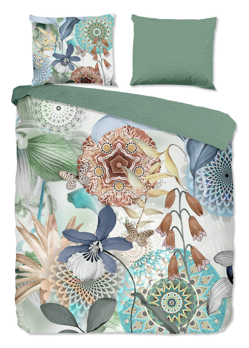 HIP Dekbedovertrek "mandala's en bladeren" - Multi - (200x200/220 cm) - Katoen Satijn