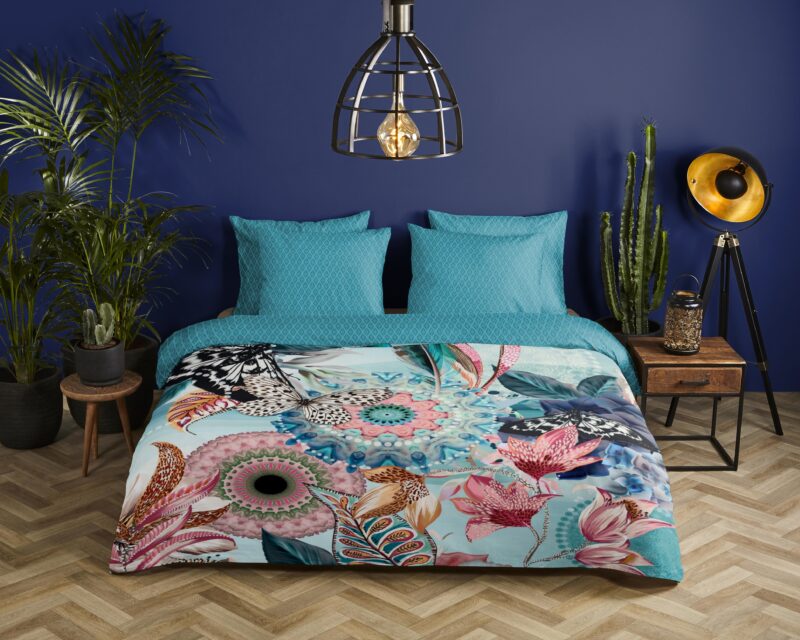 HIP Satijnen dekbedovertrek  "Maximilian" - Aqua