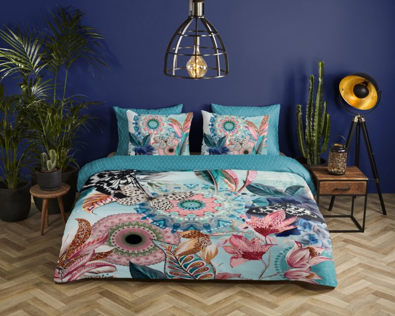 HIP Satijnen dekbedovertrek  "Maximilian" - Aqua