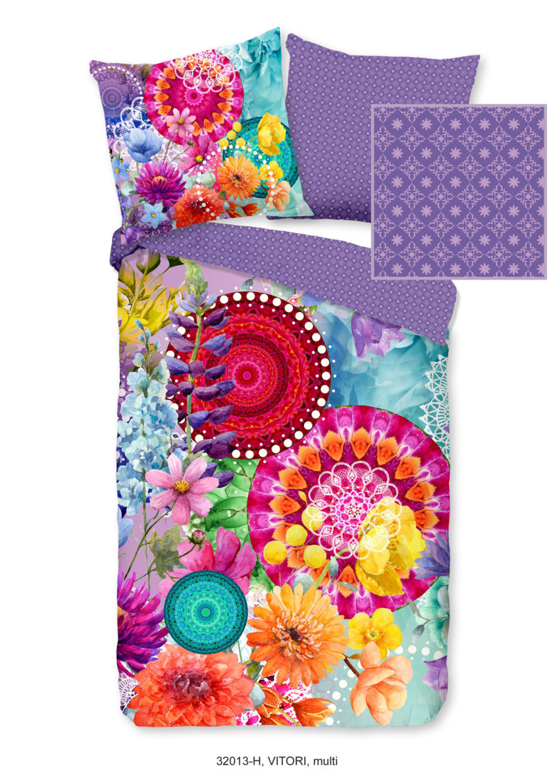 HIP Satijnen dekbedovertrek  "Vitori" - Multi