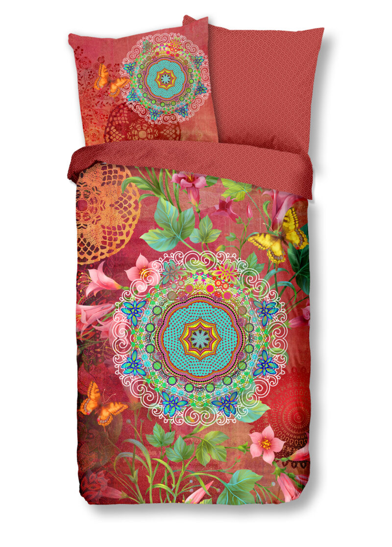HIP Dekbedovertrek "mandala's en bloemen" - Multi - (135x200 cm) - Katoen Satijn