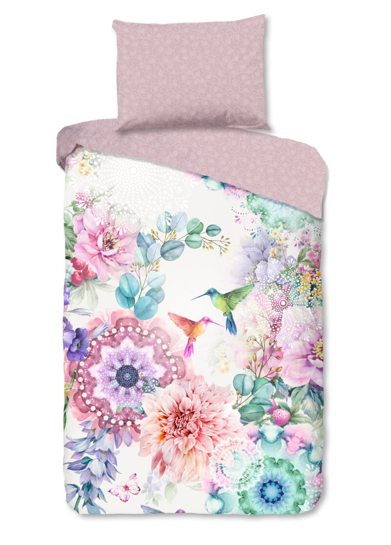 HIP Dekbedovertrek "mandala's en bloemen" - Multi - (140x200 cm) - Katoen Satijn