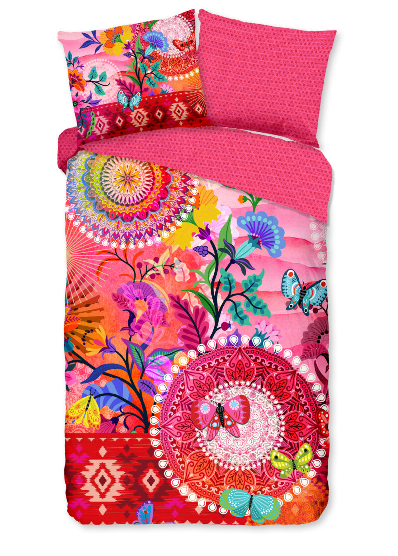 HIP Dekbedovertrek "mandala's en bloemen" - Multi - (140x200/220 cm) - Katoen Satijn