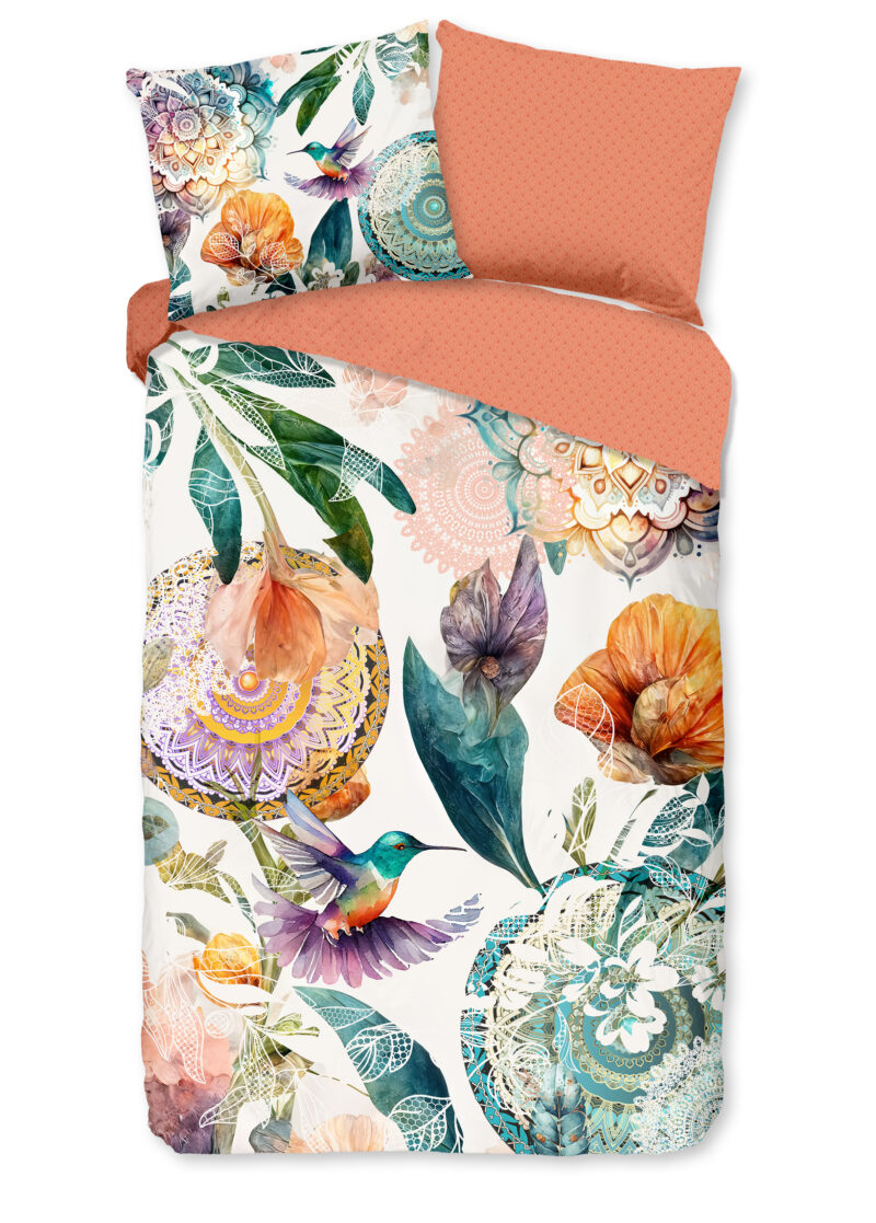 HIP Dekbedovertrek "mandala's en bloemen" - Multi - (140x200/220 cm) - Katoen Satijn