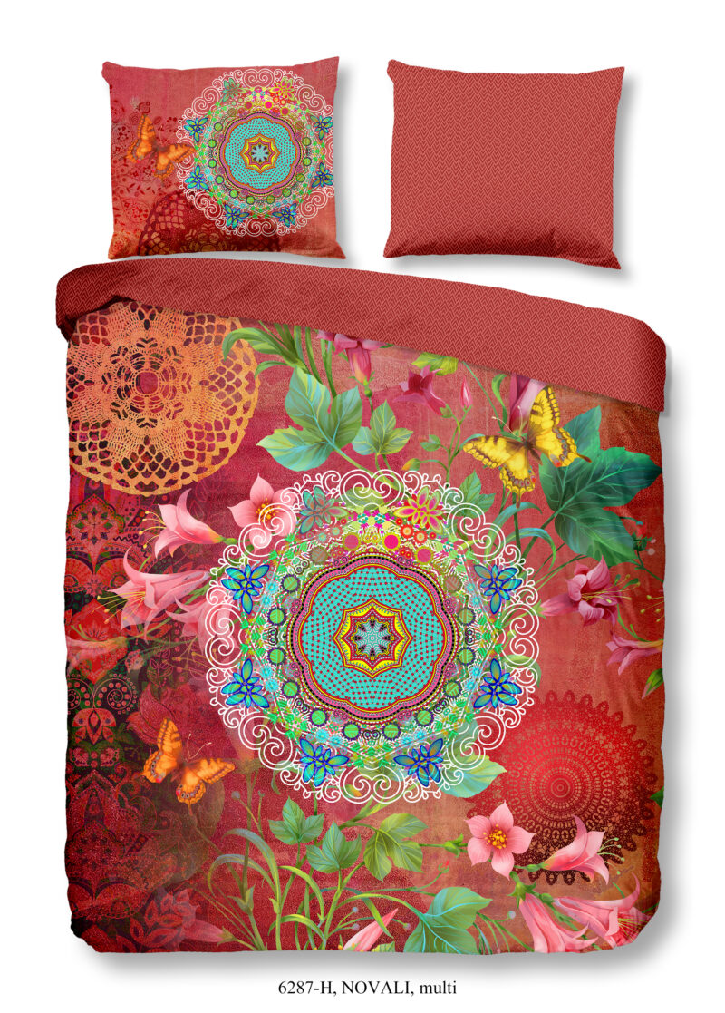 HIP Dekbedovertrek "mandala's en bloemen" - Multi - (140x200/220 cm) - Katoen Satijn