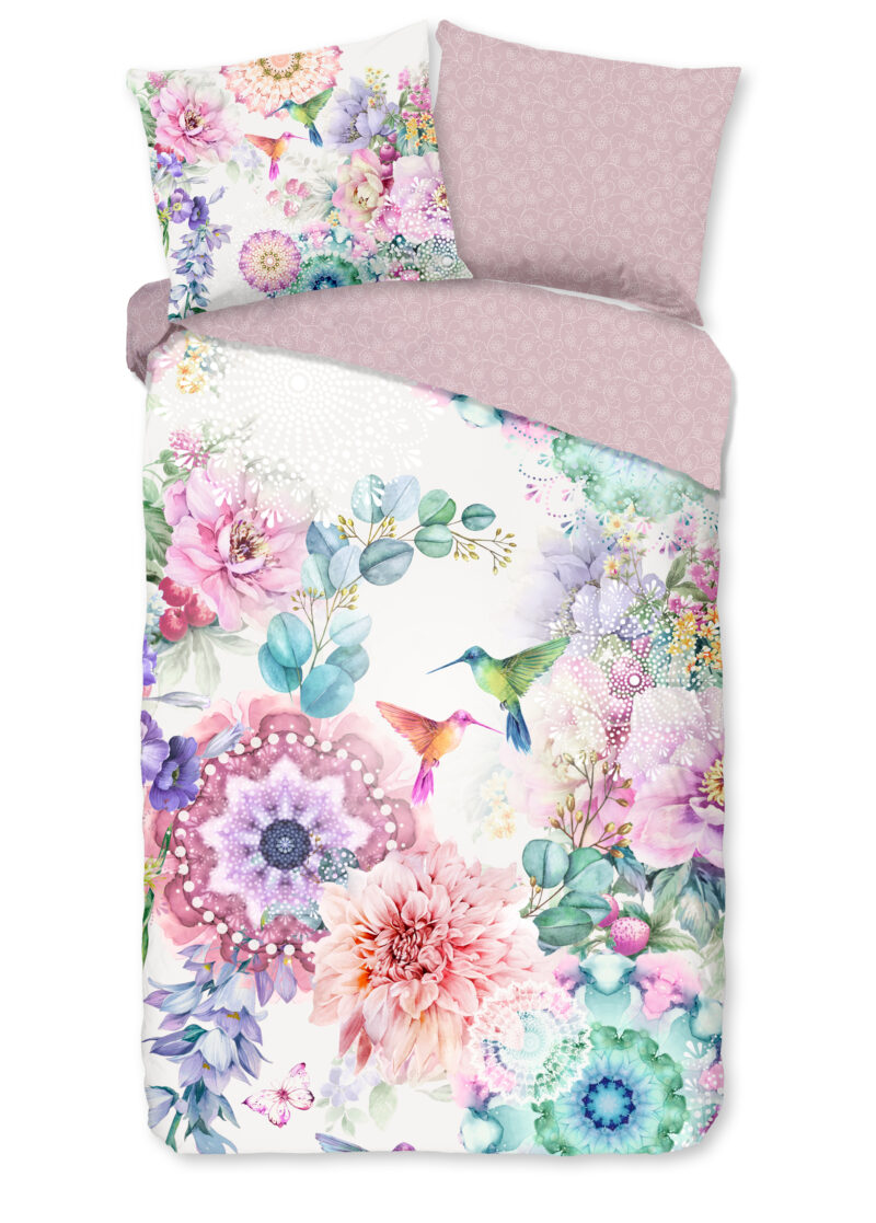 HIP Dekbedovertrek "mandala's en bloemen" - Multi - (140x200/220 cm) - Katoen Satijn