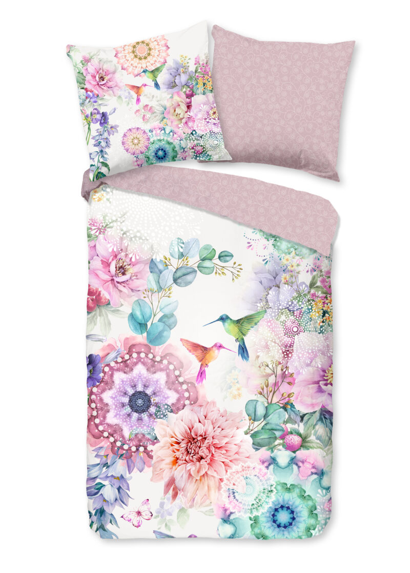 HIP Dekbedovertrek "mandala's en bloemen" - Multi - (200x200 cm) - Katoen Satijn