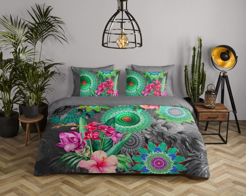 HIP Satijnen dekbedovertrek  "Thirze" - Multi