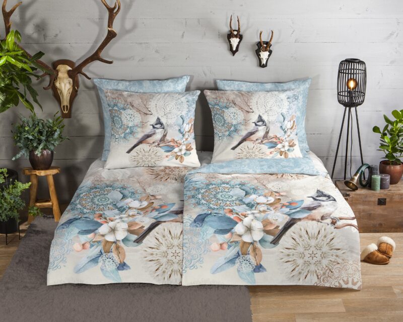 HIP Flanellen dekbedovertrek  "Frior" - Multi