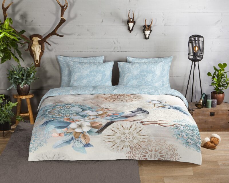 HIP Flanellen dekbedovertrek  "Frior" - Multi