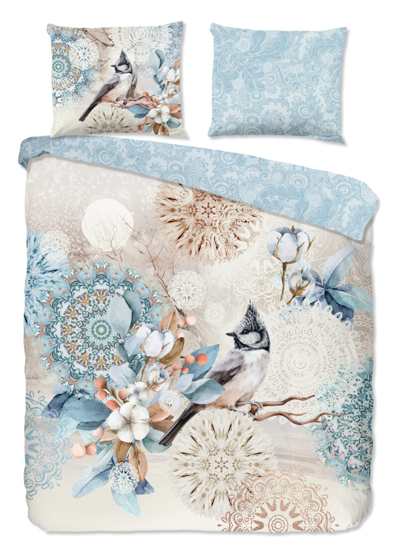 HIP Dekbedovertrek "mandala's en een vogel" - Multi - (200x200/220 cm) - Katoen Flanel