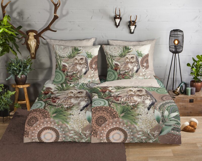 HIP Flanellen dekbedovertrek  "Kirja" - Multi