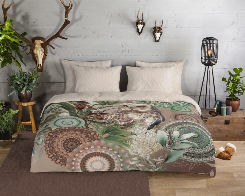 HIP Flanellen dekbedovertrek  "Kirja" - Multi