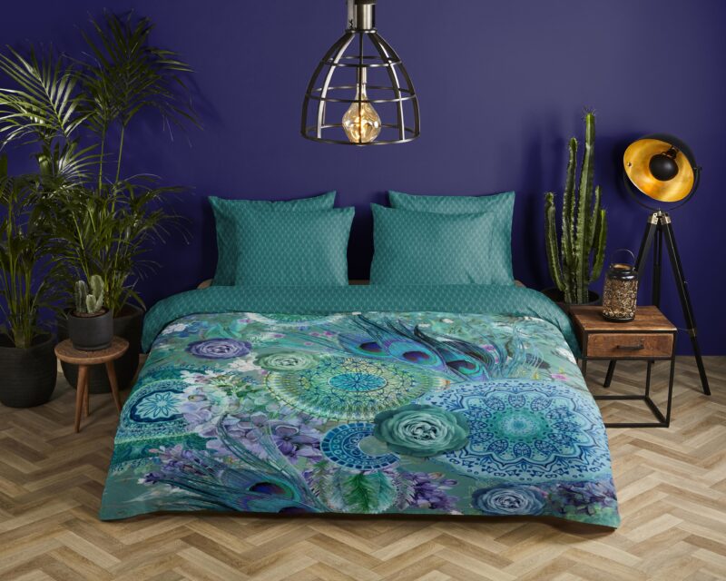 HIP Satijnen dekbedovertrek  "Kari" - Groen