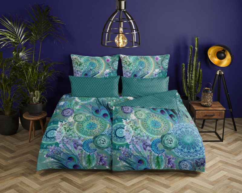 HIP Satijnen dekbedovertrek  "Kari" - Groen