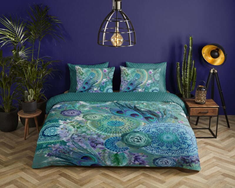 HIP Satijnen dekbedovertrek  "Kari" - Groen