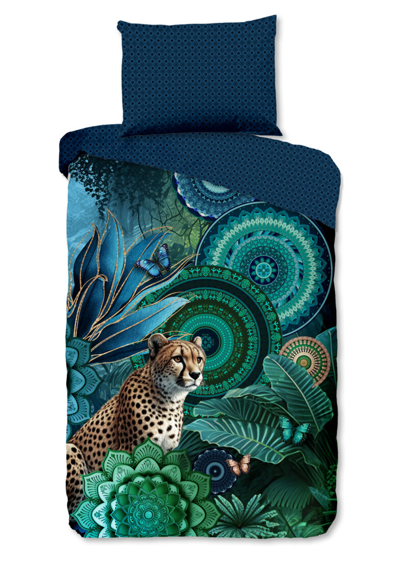 HIP Dekbedovertrek "mandalas & luipaard" - Multi - (140x200 cm) - Katoen Satijn