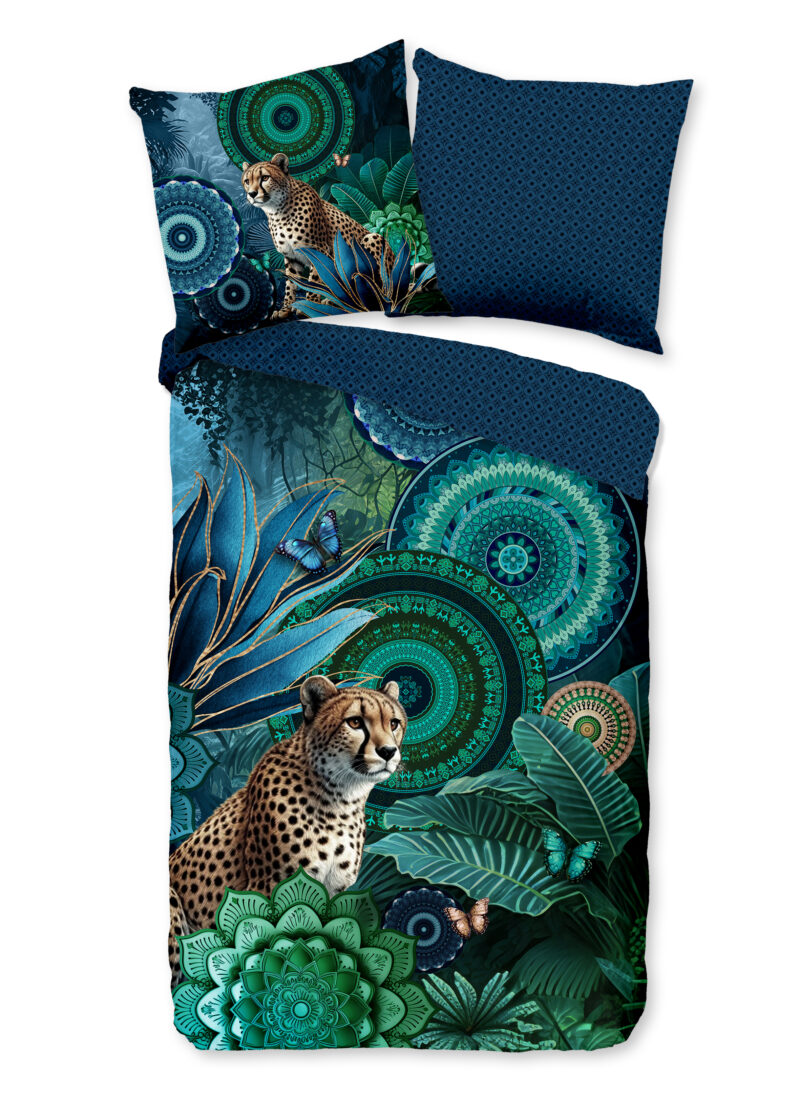 HIP Dekbedovertrek "mandalas & luipaard" - Multi - (200x200 cm) - Katoen Satijn