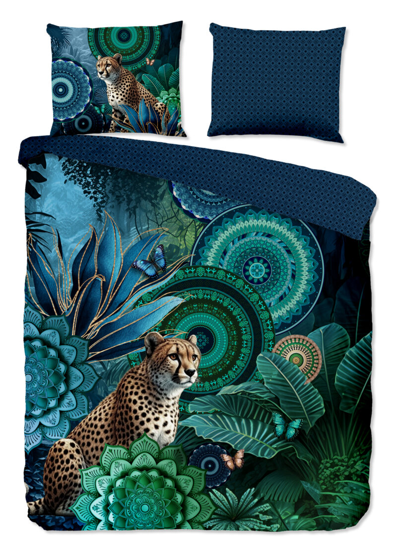HIP Dekbedovertrek "mandalas & luipaard" - Multi - (240x200/220 cm) - Katoen Satijn