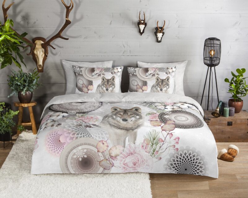 HIP Flanellen dekbedovertrek "Isaci" - Grijs