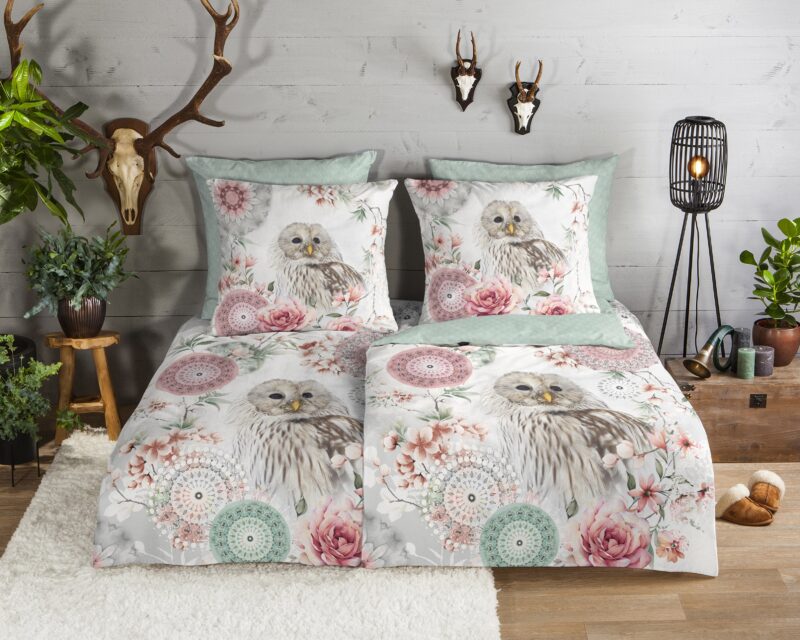 HIP Flanellen dekbedovertrek  "Omaira" - Wit