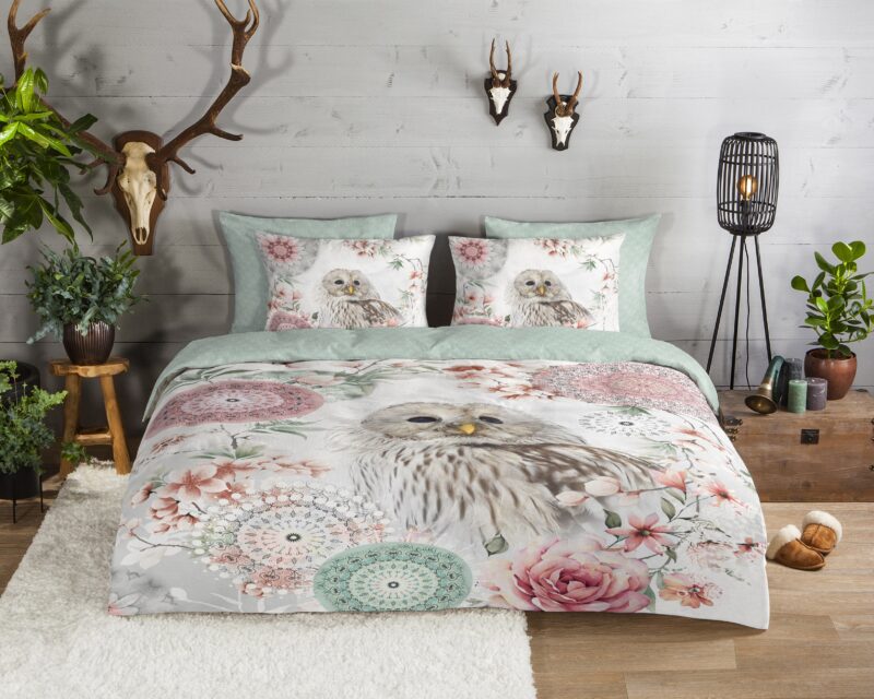 HIP Flanellen dekbedovertrek  "Omaira" - Wit