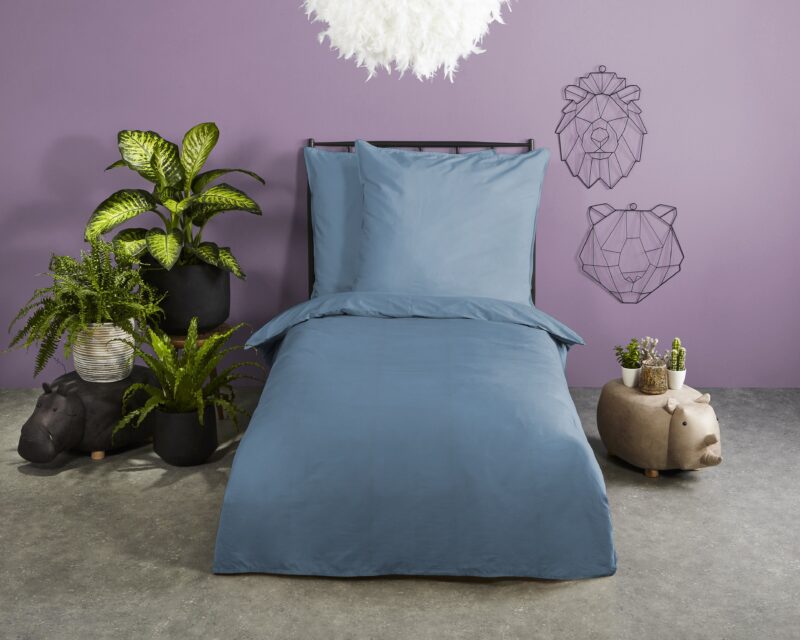 HIP Satijnen dekbedovertrek  "" - Blauw
