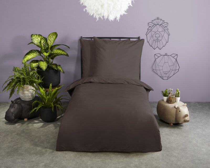 HIP Satijnen dekbedovertrek  "" - Bruin