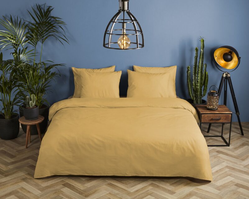 HIP Satijnen dekbedovertrek  "" - Oker