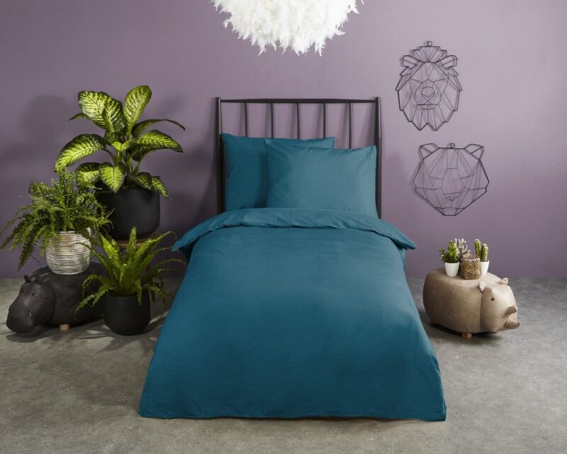 HIP Satijnen dekbedovertrek  "" - Petrol