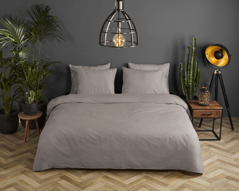 HIP Satijnen dekbedovertrek  "" - Taupe