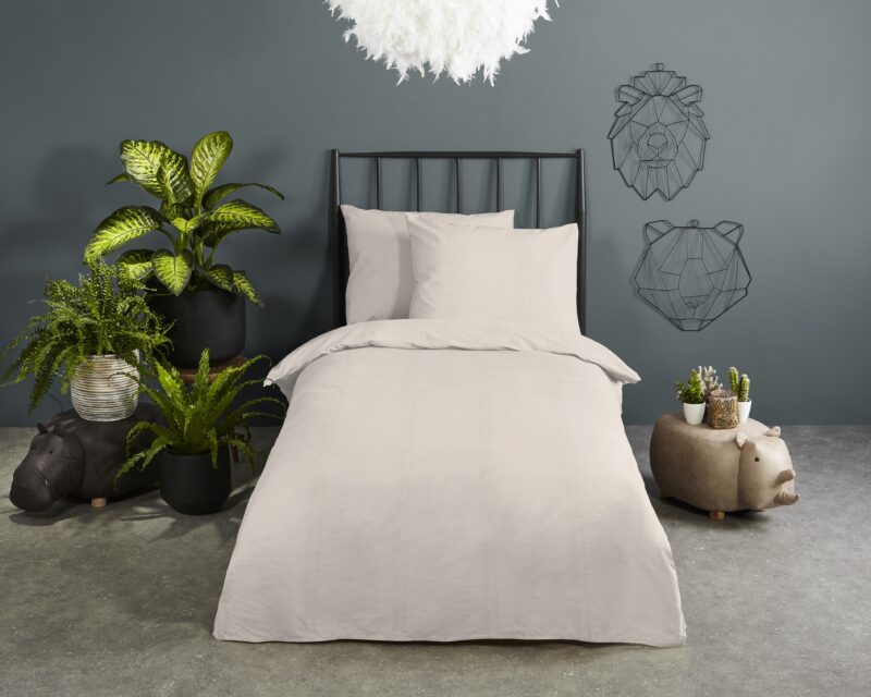 HIP Satijnen dekbedovertrek  "" - Zand