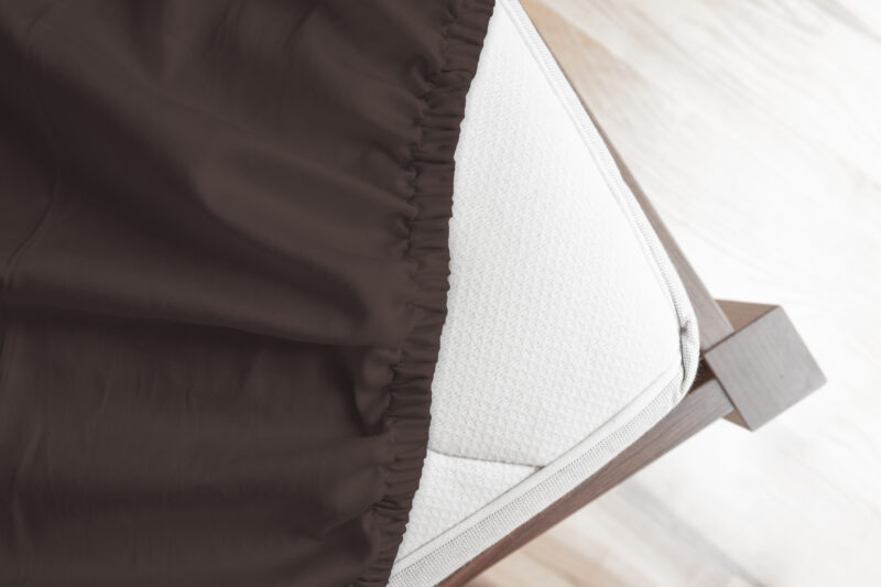 HIP Hoeslaken katoen satijn - Bruin