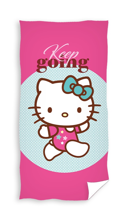 Hello Kitty handdoek keep going 70 x 140 cm