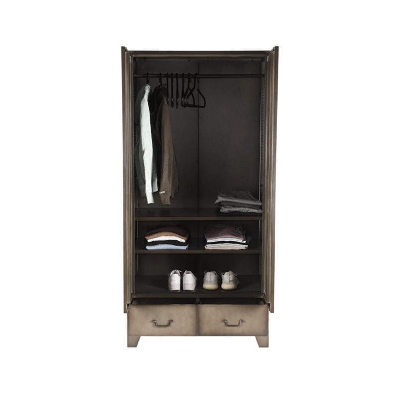 LABEL51 Bergkast Fence - Grijs - Metaal - 2-Deurs Metaal