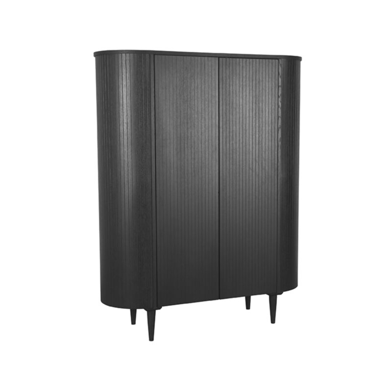 LABEL51 Bergkast Oliva - Zwart - Eiken - Hoge Kast Eiken
