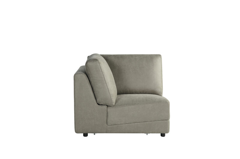 LABEL51 Bank I_Tivoli - Taupe - Micro Suede - Hoek