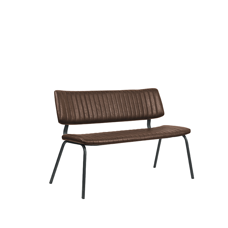 LABEL51 Eetkamerbank Gusto - Bruin - PU-Leder - 120 cm Gusto