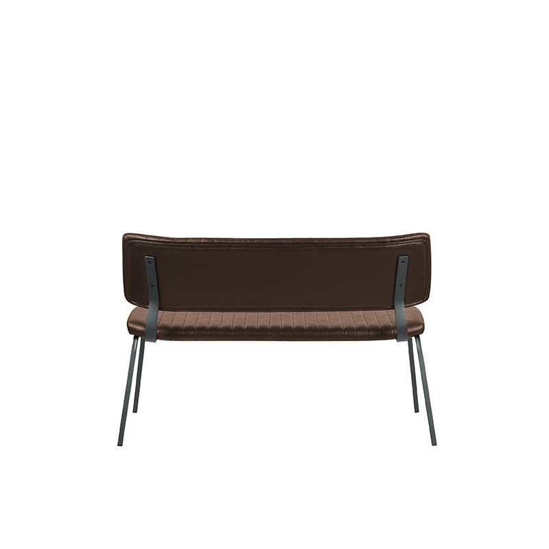 LABEL51 Eetkamerbank Gusto - Bruin - PU-Leder - 120 cm PU-Leder