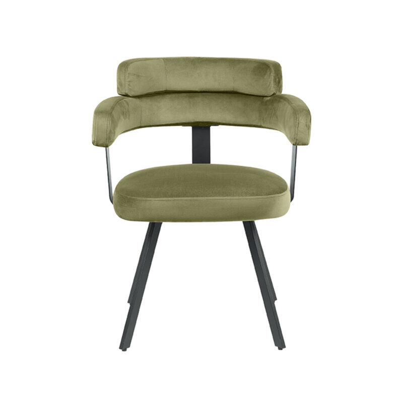 LABEL51 Eetkamerstoel Bardio - Hunter - Fluweel - Black Frame Bardio